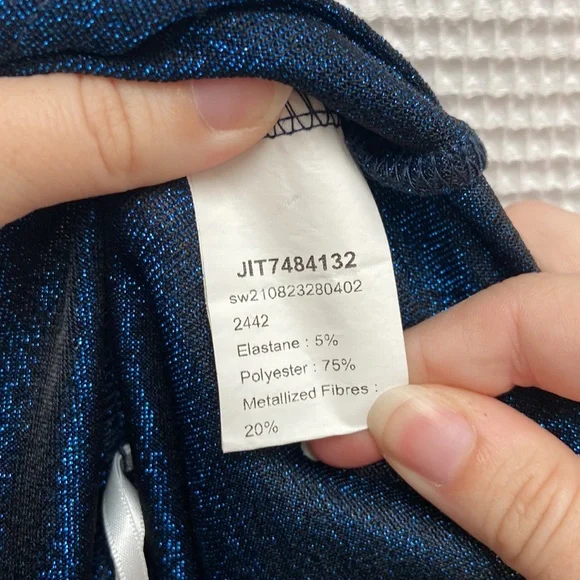 SHEIN women’s off shoulder cropped glitter long-sleeve. Size medium/US 6. - Picture 8 of 12